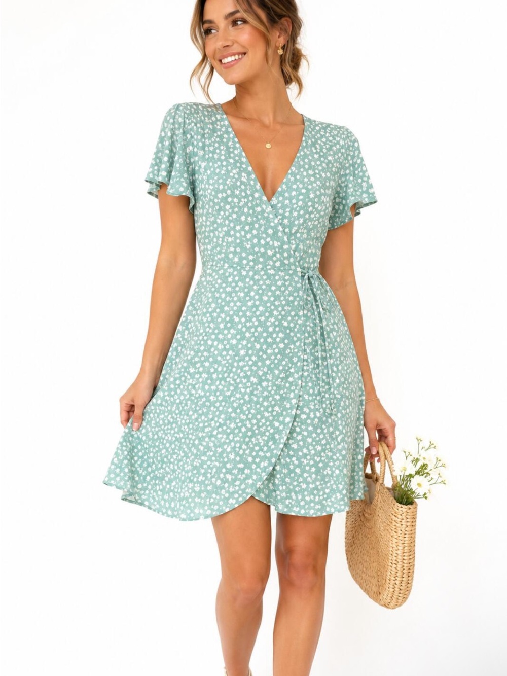 Sweet Monteau Los Angeles flutter dress